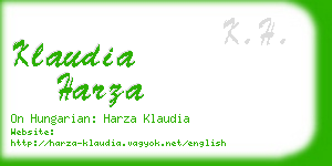 klaudia harza business card